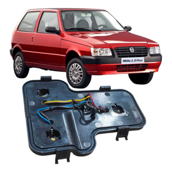 Soquete Lanterna Traseira Direita Fiat Uno Mille 2006 Direito/passageiro Preto