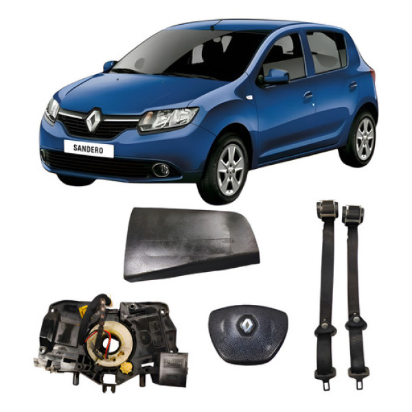 Kit Airbag Renault Sandero 1.0 3c 2016-2019 285584207r Preto Preto