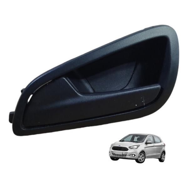 Maçaneta Interna Dianteiro Esquerdo Ford Ka 2014 A 2021 Preto Dianteira/traseira