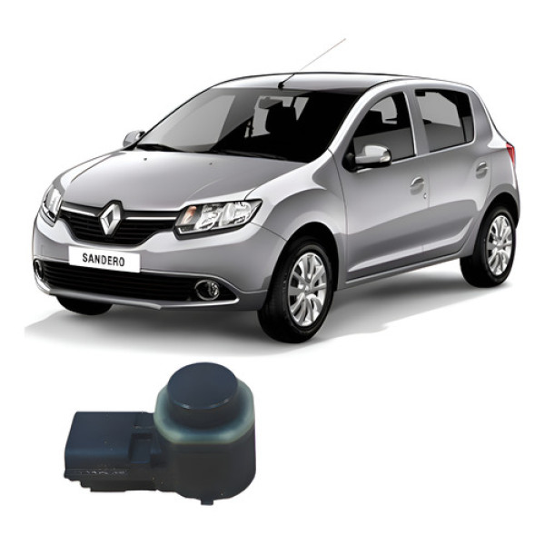 Sensor Estacionamento Traseiro Renault Sandero 2019 1.0 3c  Cinza