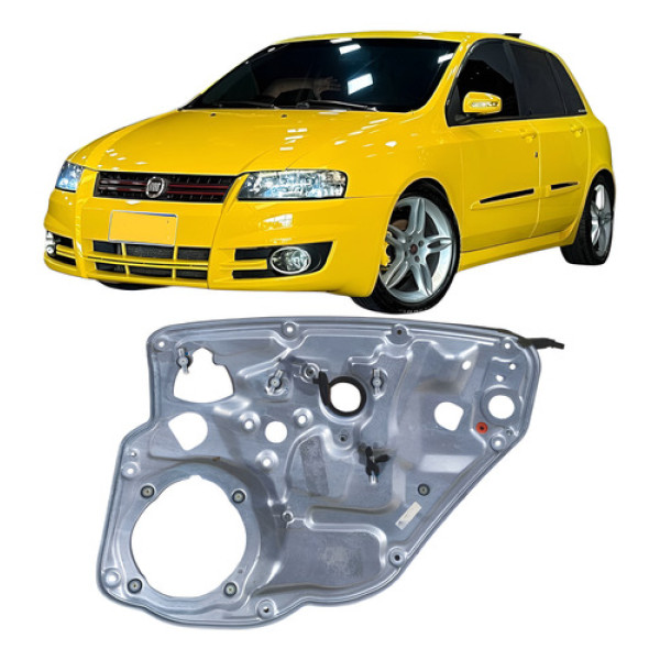 Suporte Máquina Vidro Traseiro Direito Fiat Stilo 2009 Vermelho