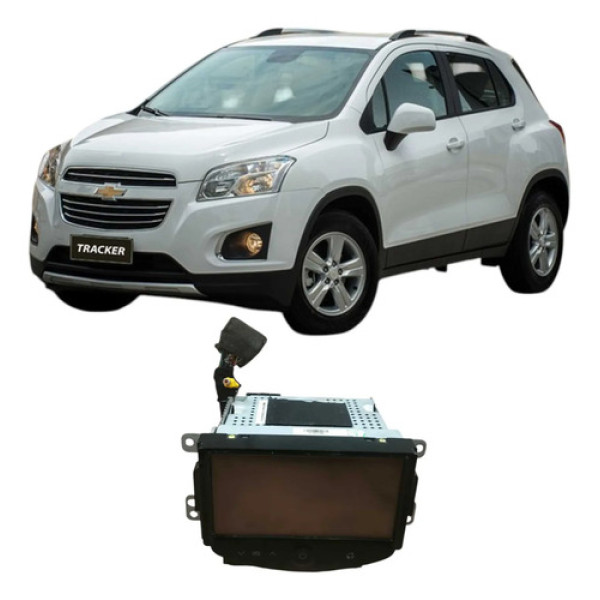 Central Multimídia Chevrolet Tracker Prisma 1.8 Original Prateado