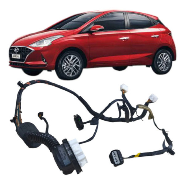 Chicote Completo Porta Dianteira Esquerda Hyundai Hb20 2021