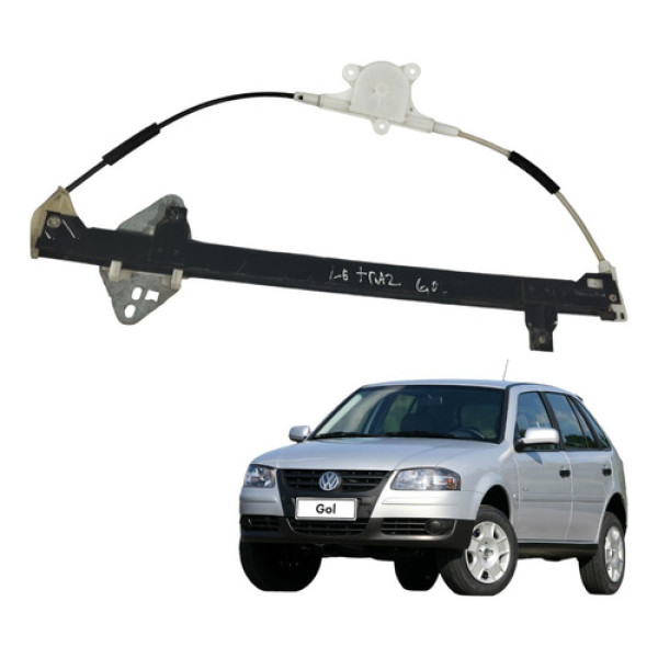 Máquina Vidro Esquerdo  Elétrico Traseiro Gol G4 2006 A 2007