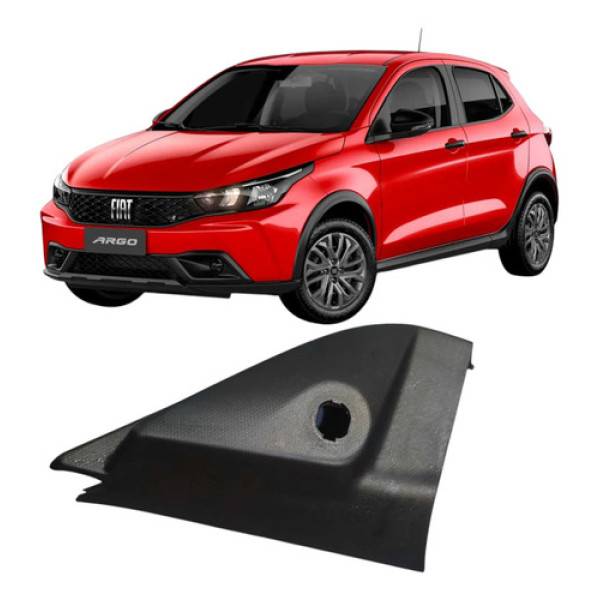 Moldura Interna Retrovisor Esquerdo Fiat Argo 2023 Original Preto
