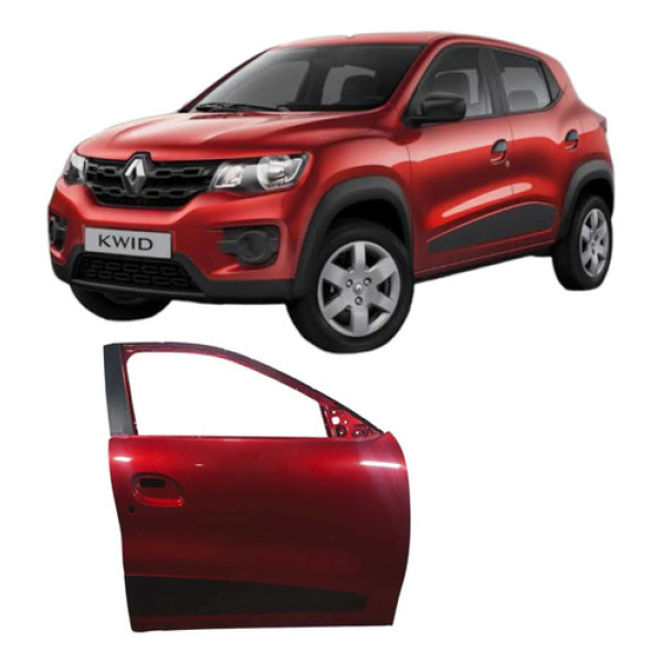 Porta Dianteira Direita Kwid 1.0 3c 4p 2018 Original Dianteira Direita Vermelho