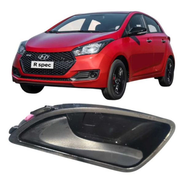 Maçaneta Interna Traseira Esquerda Hyundai Hb20 1.0 3c 2018 Preto Traseira