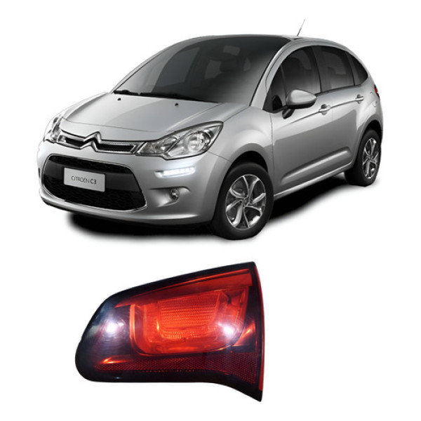 Lanterna Traseira Direita Citroën C3 2013 9685225480 Direito/passageiro Vermelha