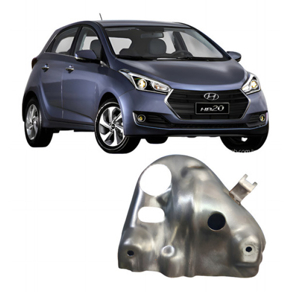 Chapa Defletor Calor Hyundai Hb20 1.0 3c 2012-2019   .  Prata