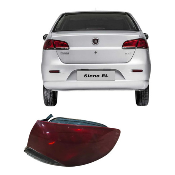 Lanterna Traseira Direita Fiat Siena 1.0 2013 45740748 Direito/passageiro Vermelho