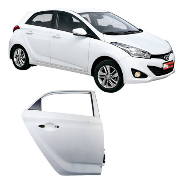 Porta Traseira Direita Hyundai Hb20 1.0 3c 2017-2021 Traseira Direito Branco