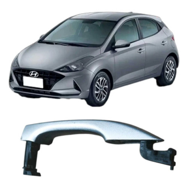 Maçaneta Traseira Esquerda Hyundai Hb20 2022 1.0 3c Prata