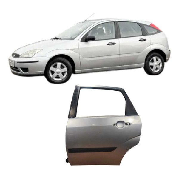 Porta Traseira Esquerda Cinza Ford Focus 1.6 2001 Original Traseira Esquerda Cinza