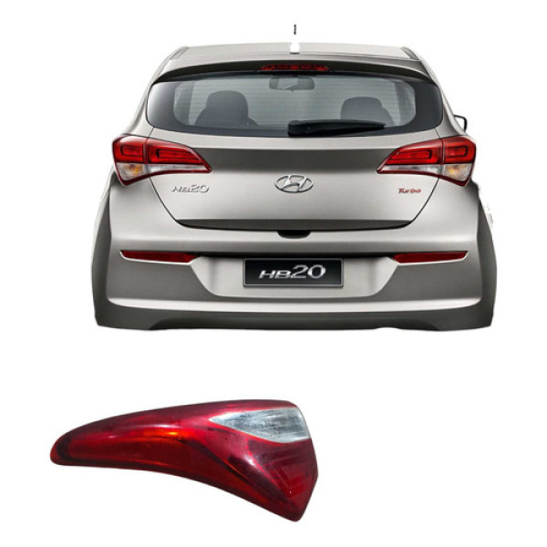 Lanterna Traseira Esquerda Hyundai Hb20 2022 1.0 924011s000 Esquerdo/motorista Vermelho