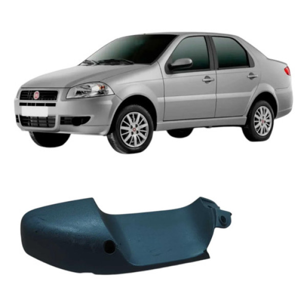Puxador Porta Traseira Esquerda Fiat Siena 2013 735332437 Preto