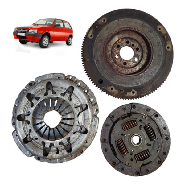 Platô Embreagem Volante Fiat Fire 1.0 8v Uno Palio 2004/2013 Cinza