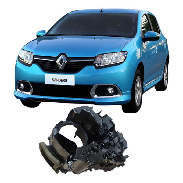 Carcaça Lateral Caixa Ar Forçado Sandero 1.0 3c 2017 Preto Preto