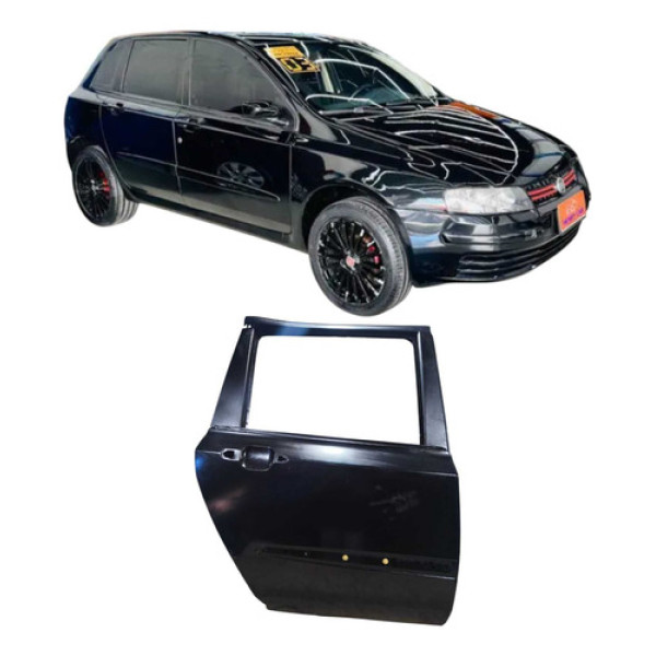 Porta Traseira Direita Fiat Stilo 2003 1.8 Traseira Direito Preto