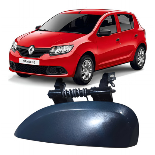 Maçaneta Externa Puxador Esquerdo Renault Sandero 2019 Cinza Dianteira/traseira