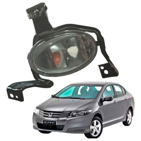 Farol De Milha Dianteiro Esquerdo City 1.5 4p 2011 A 2014 Transparente