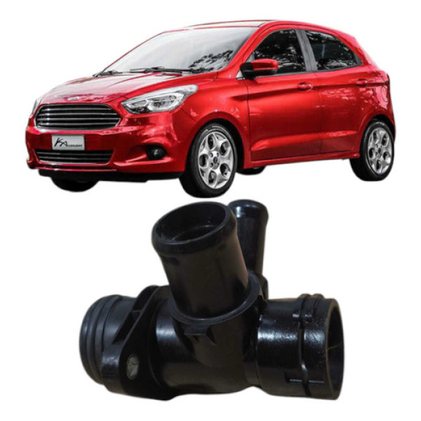 Conexão Bomba D Agua Ford Ka 2015 1.0 3c Cm5g8a529 Preto