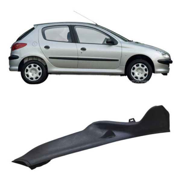 Acabamento Coluna Traseira Direita Peugeot 206 2008 96536385 Preto
