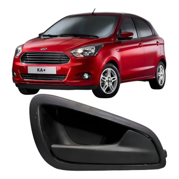 Maçaneta Interna Dianteiro Direito Ford Ka 1.0 2017-2020  Preto Dianteira