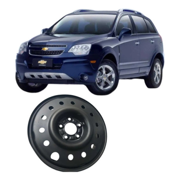 Roda Ferro Aro 16 5 Furos Chevrolet Captiva 2.4 4p 2010 Preto