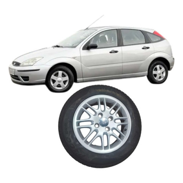  Roda Liga Aro15 4 Furos Ford Focus 1.6 2007 Original Prateado