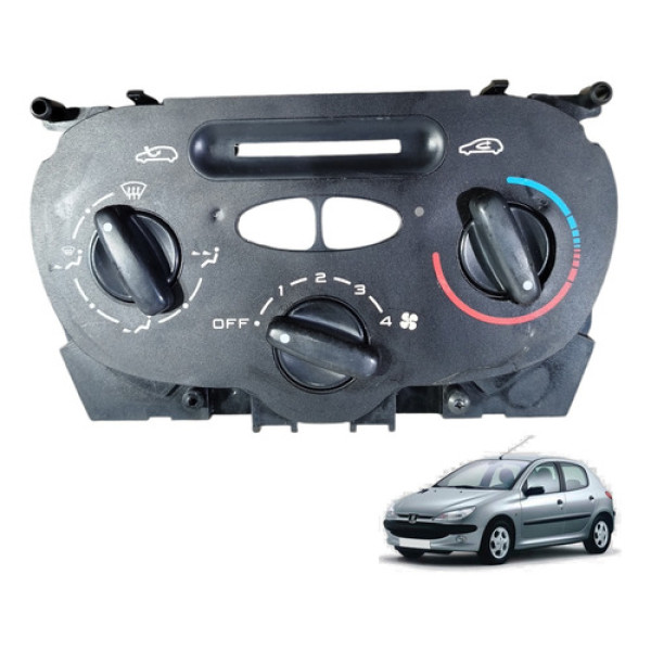 Moldura Comando Ar Central Peugeot 206 2002 A 2008