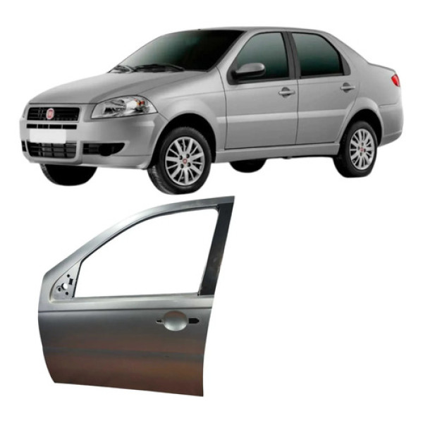 Porta Dianteira Esquerda Fiat Siena 1.0 2013 Fiat Siena 2013 Dianteira Esquerda Prata
