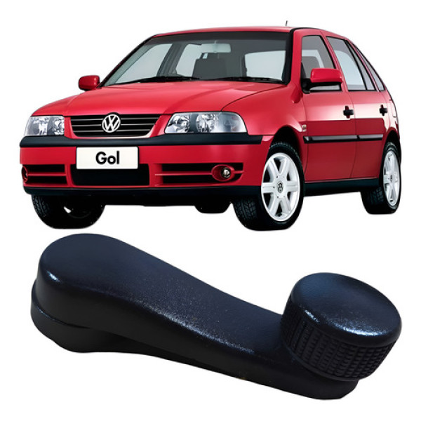 Manivela Manual Vidro Traseiro Volkswagen Gol 2005 Prateado Prateado