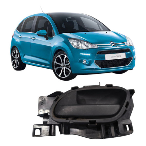 Maçaneta Interna Traseira Esquerda Citroen C3 2013 2018 2019 Dianteira/traseira