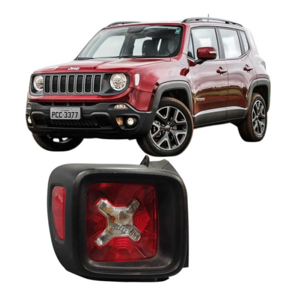 Lanterna Traseira Esquerda Jeep Renegade 1.8 2015- 2019 Esquerdo/motorista Vermelho