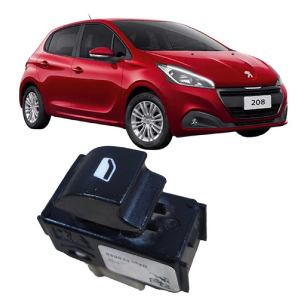 Botão Comando Vidro Dianteiro Direito Peugeot 208 2019