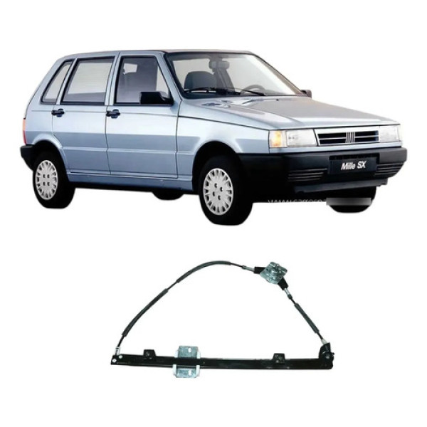 Máquina Vidro Manual Dianteiro Direito Uno 2000 500060980