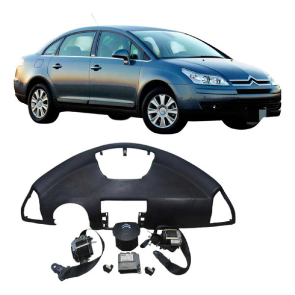 Kit Airbag Modulo Citroën C4 2009 2.0 9663469680 Original  Preto