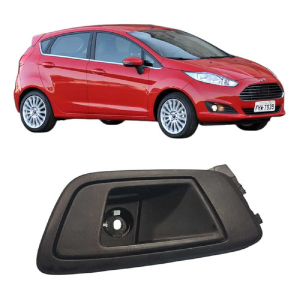 Maçaneta Interna Traseira Esquerda Ford New Fiesta 2014 Preto Traseira