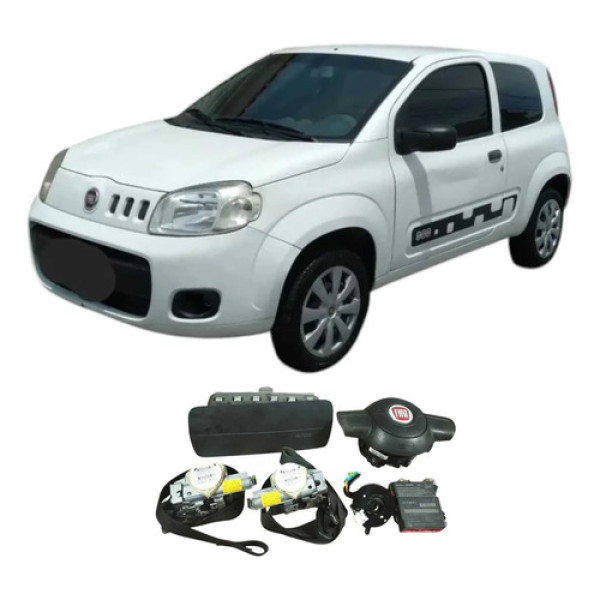 Kit Airbag Fiat Uno Vivace 2014 1.0 10132755 Original  Preto