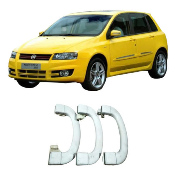 Kit Alças Segurança Teto Fiat Stilo 2009 1.8 Original