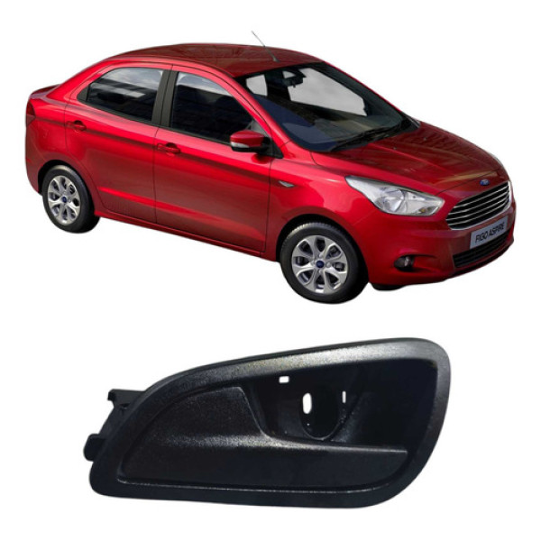 Maçaneta Interna Dianteira Esquerda Ford Ka 1.0 2018 E3b5a22 - Preto - Dianteira