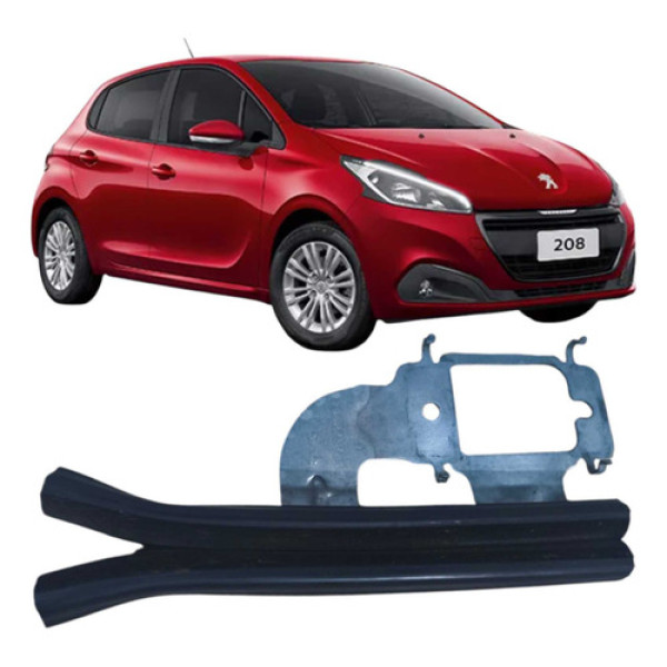 Canaleta Vidro Traseiro Esquerdo Peugeot 208 2019 Prata