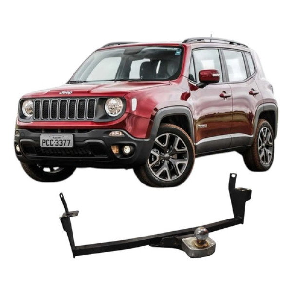 Engate Reboque Sem Tomada Rabicho Jeep Renegade 2015 2016 Preto