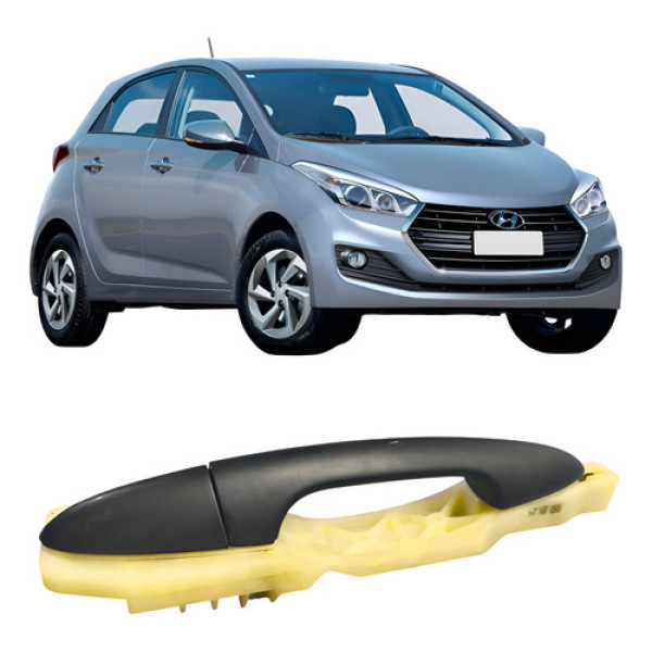 Maçaneta Traseira Direita Hyundai Hb20 1.0 3c 2018 Preto Traseira