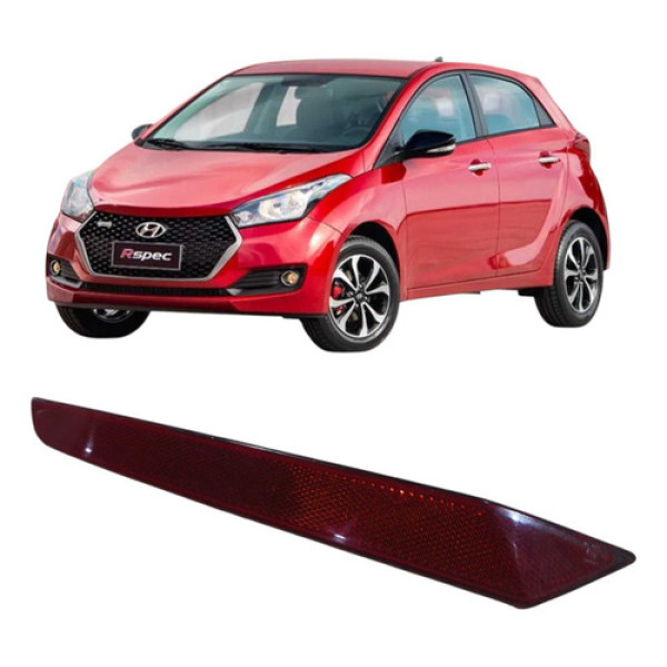 Refletor Olho Gato Traseiro Direito Hyundai Hb20 Hatch B2017 Preto