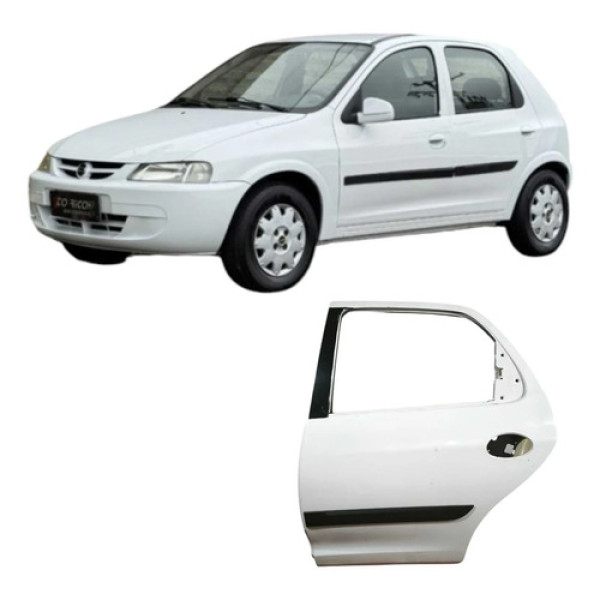 Porta Traseira Esquerda Chevrolet Celta 2004 1.0 Original Traseira Esquerdo Branco