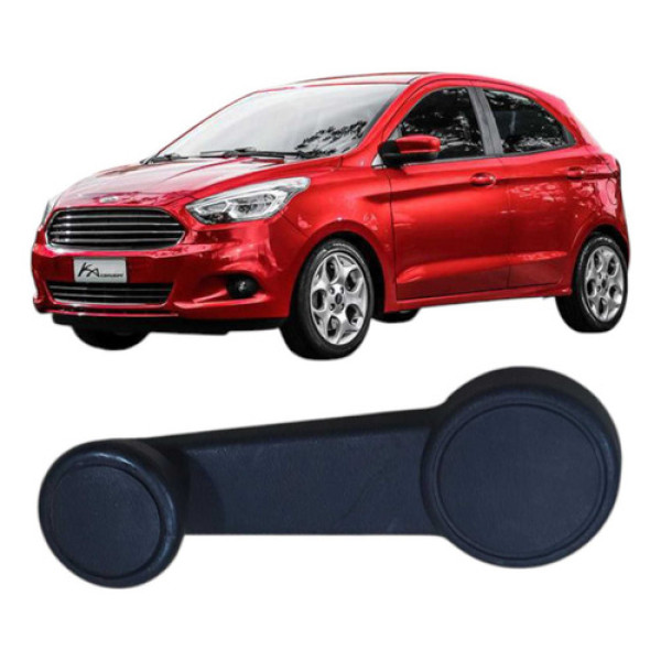 Manivela Manual Vidro Ford Ka 2015 Prata