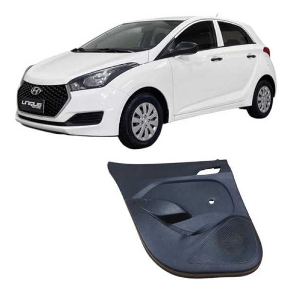 Forro Porta Traseira Esquerda Hyundai Hb20 2017 Original Preto