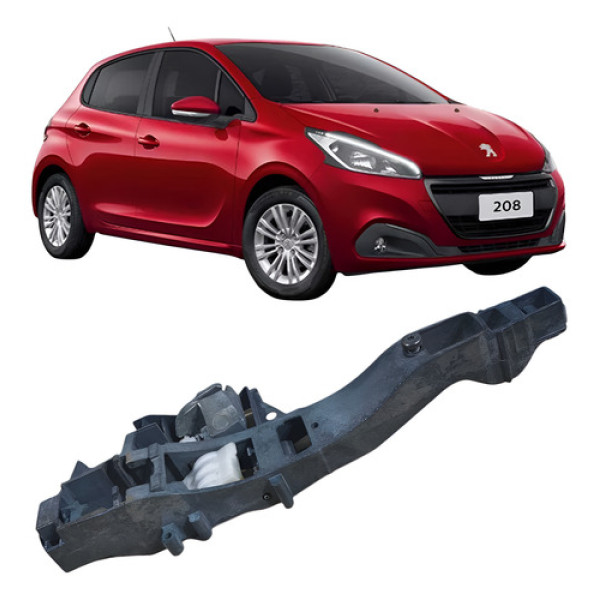 Suporte Maçaneta Externa Traseiro Direito Peugeot 208 2019  Prata Traseira