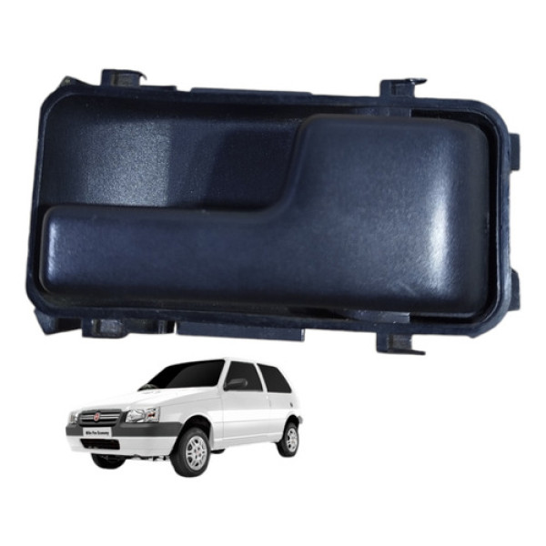 Maçaneta Interna Dianteiro Direito 2p Fiat Uno 1997 A 2005 Preto Dianteira